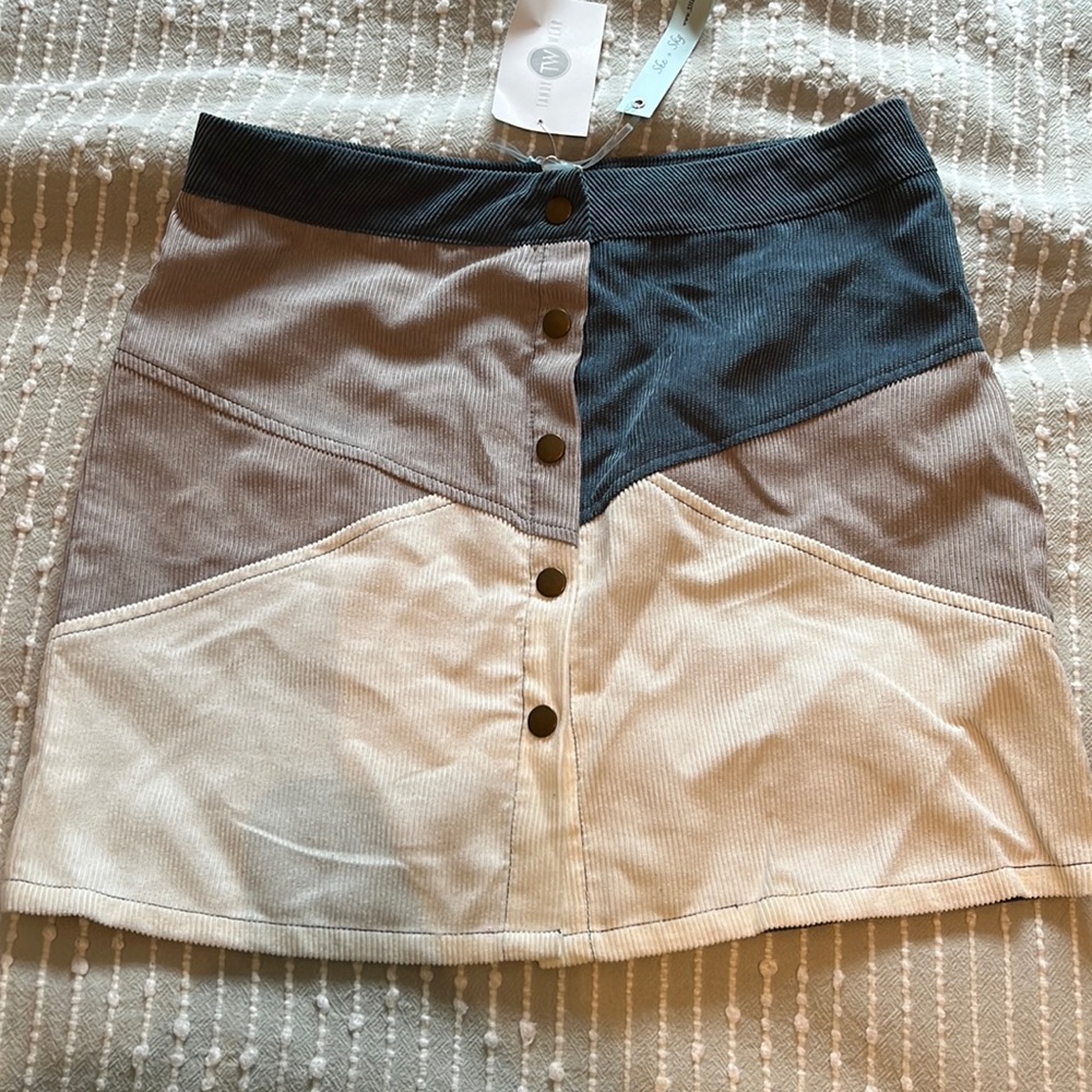 NWT corduroy mini skirt